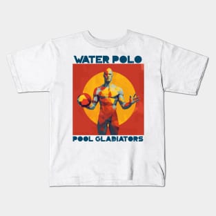 pool gladiators, waterpolo design v7 Kids T-Shirt